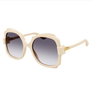 Gucci Cream Oversized Sunglasses